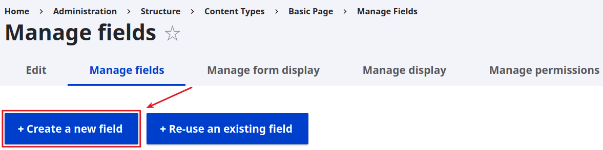 create field