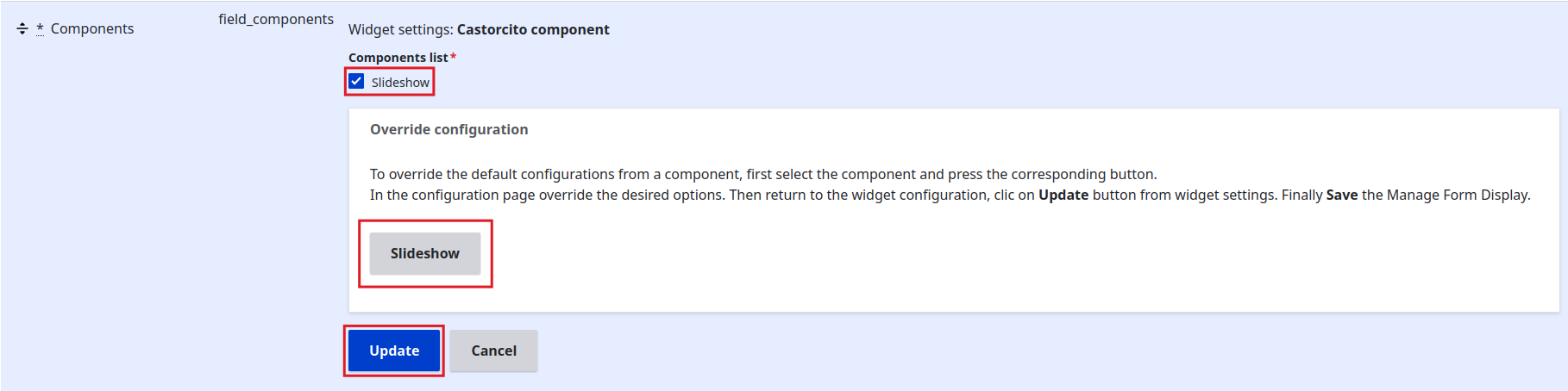 configuration component
