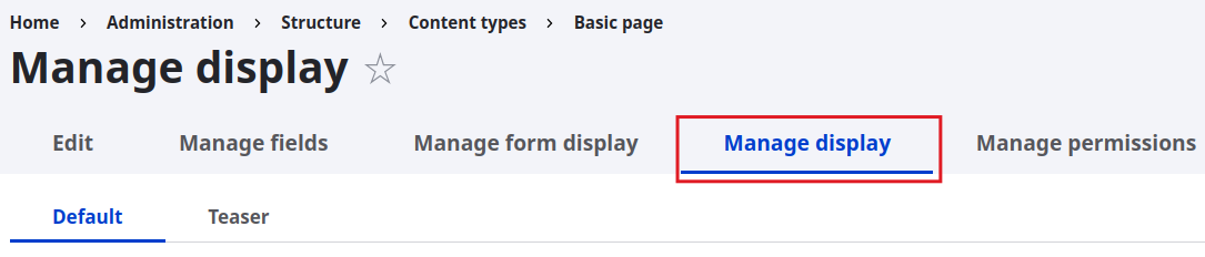 manage display