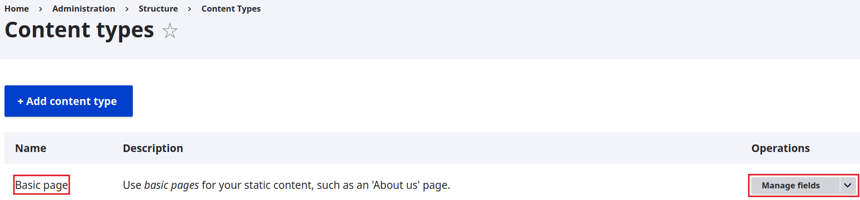 basic page